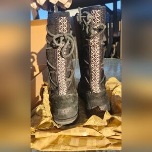 UGG Black Suede Women's Boots